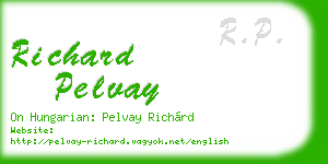 richard pelvay business card